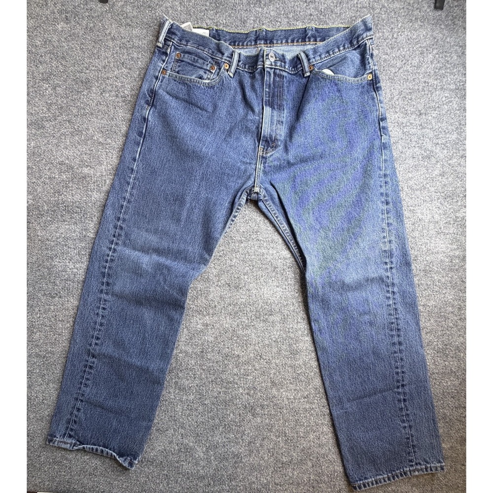Levis 505 Jeans Men's 40x30 Regular Fit Straight Leg Blue Cotton Denim